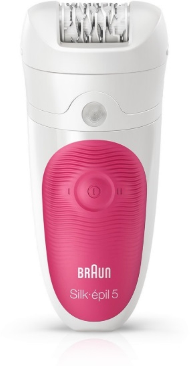 BRAUN Silk épil 5 (5531) epilatore Braun 28 pinzette bianco e rosa + 2 accessori